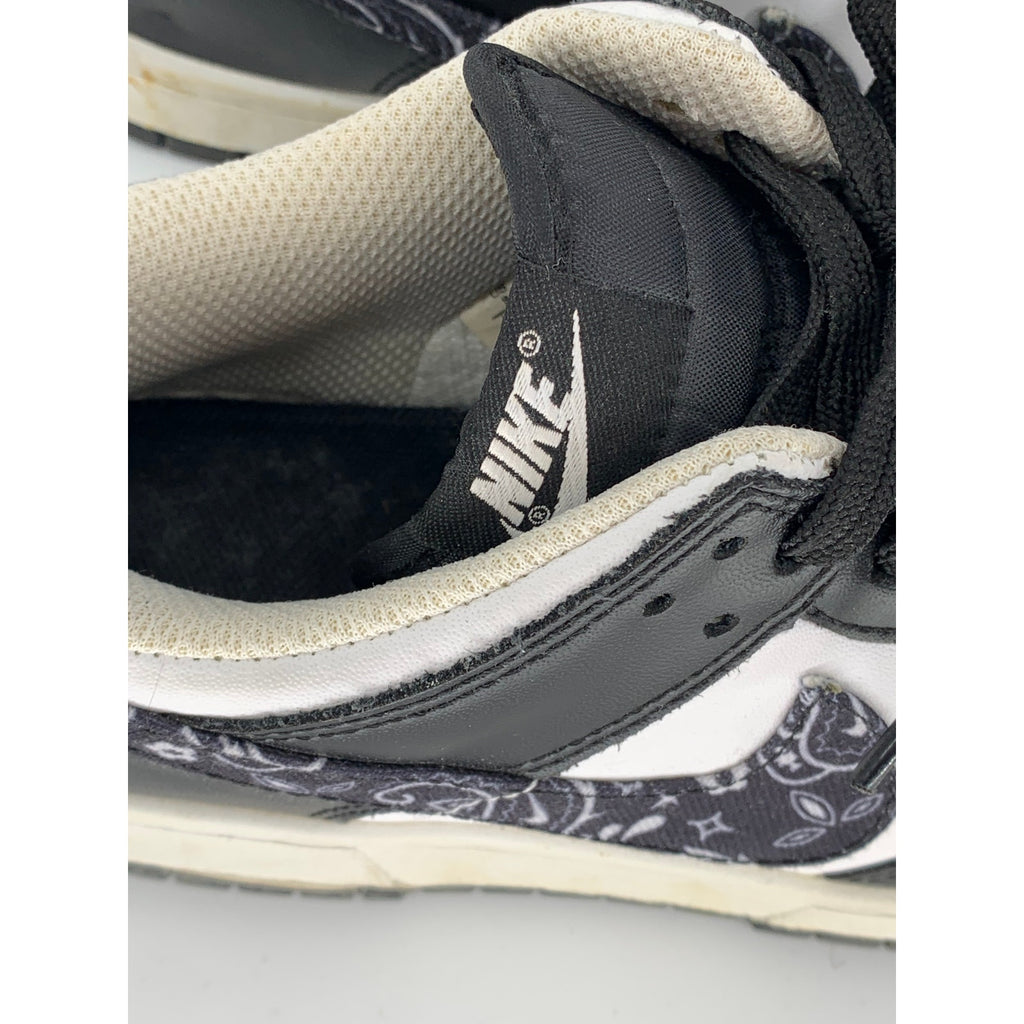 NIKE Women's Black-White Paisley Low Top Dunk Lace-Up Sneakers SZ 8