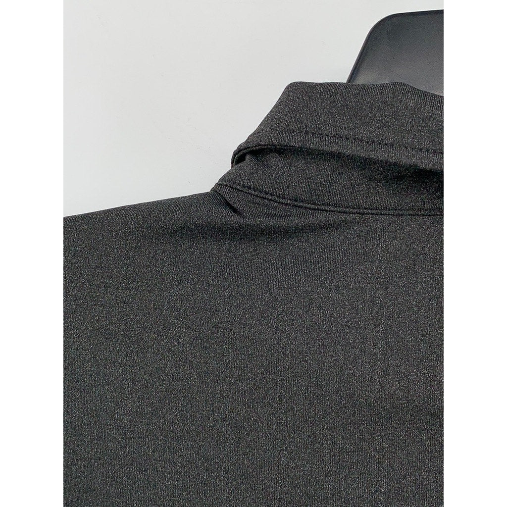 UNBRANDED Men's Charcoal Gray Short Sleeve Regular Fit Polo Shirt SZ 2XL