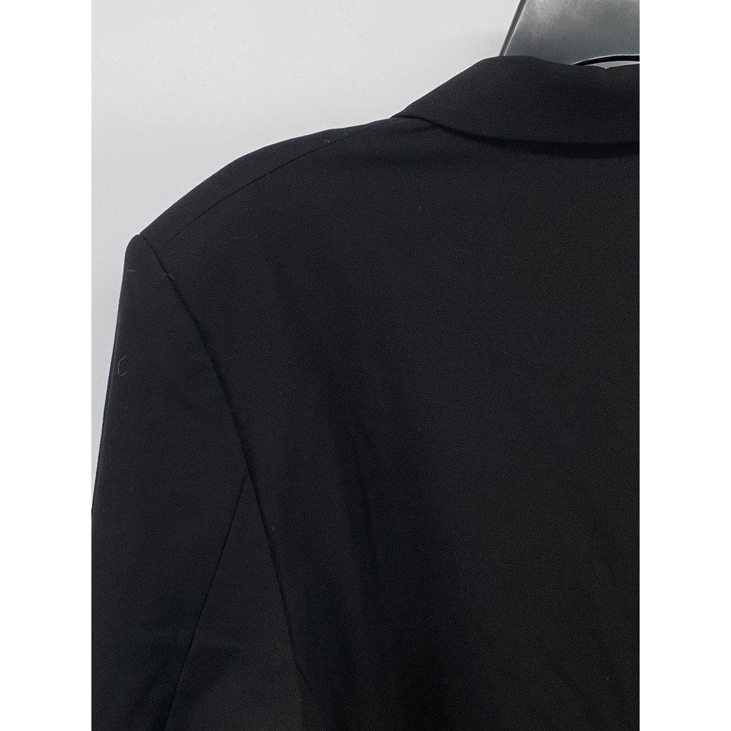 MNG Women's Black Two-Button Notch Collar Blazer SZ S