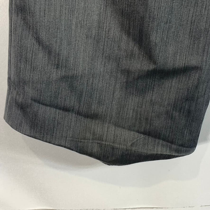 PERRY ELLIS PORTFOLIO Men's Gray Sharkskin Flat Front Dress Pants SZ 32X32