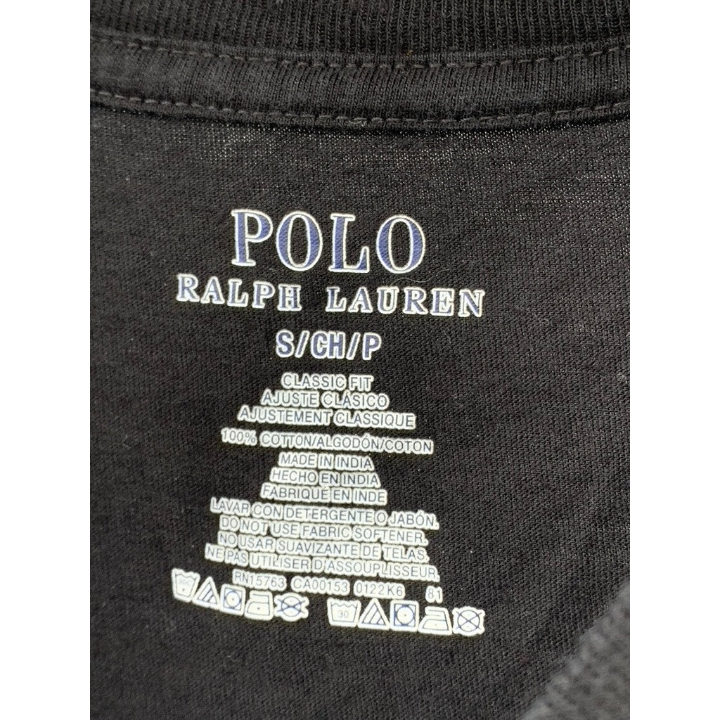POLO RALPH LAUREN Men’s Black Classic-Fit Crewneck Short Sleeve T-Shirt SZ S