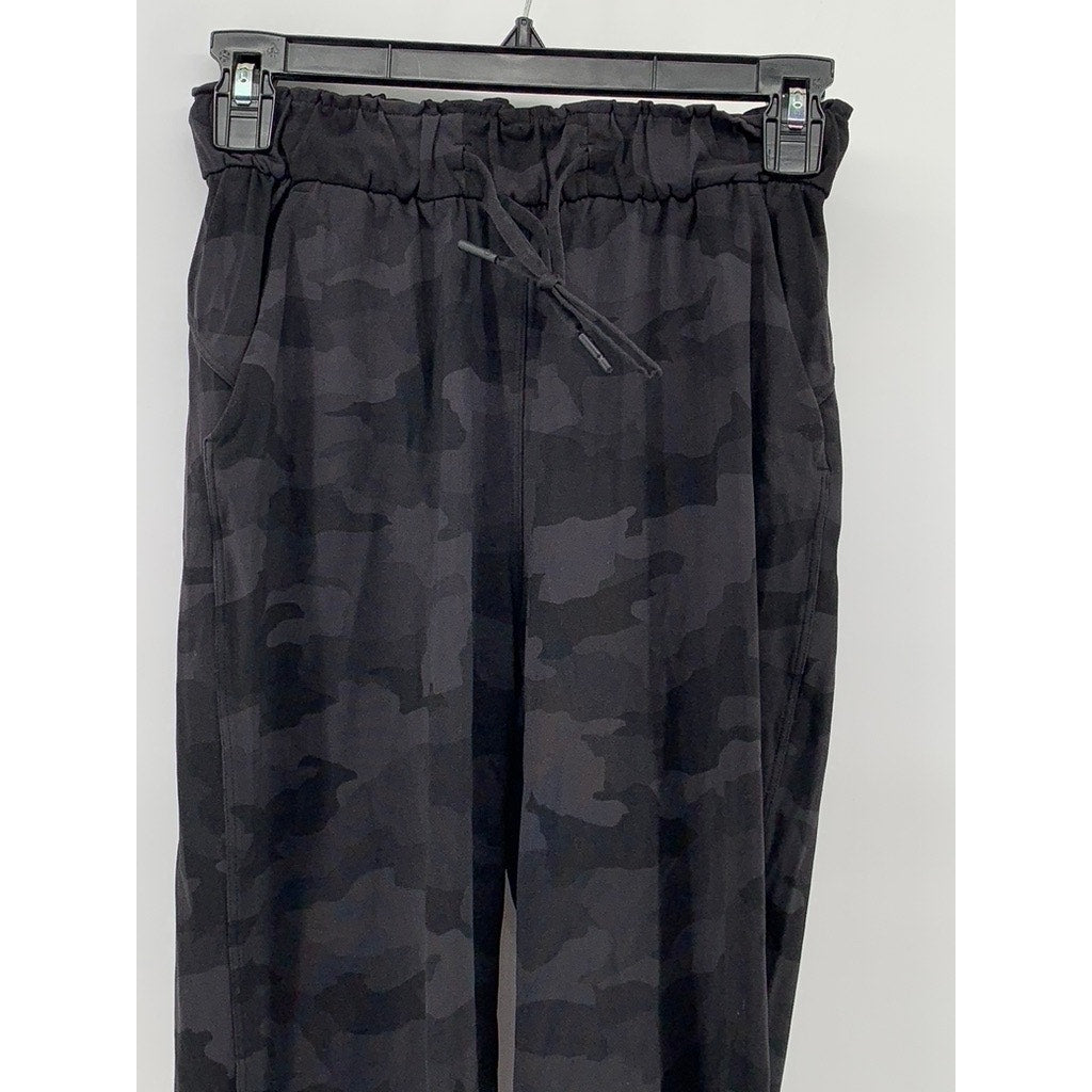LULULEMON Women's Black Camo Pull-On Active Jogger Pants SZ 2