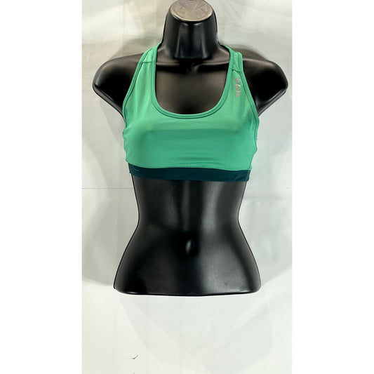 REEBOK Women's Green Breathable Logo Racerback Sports Bra SZ XS