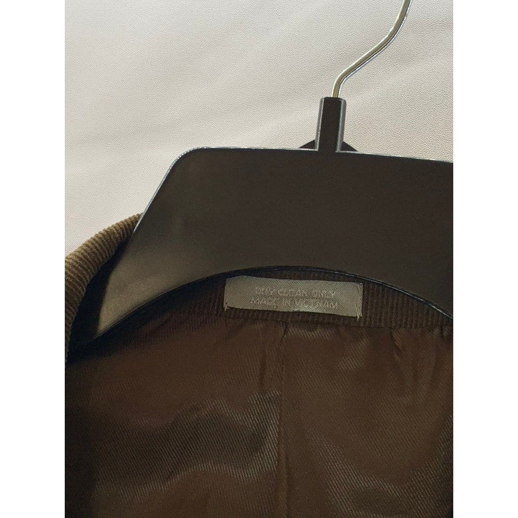 ARCHITECT Men's Dark Brown Corduroy Two-Button Notch Lape Blazer SZ 40R