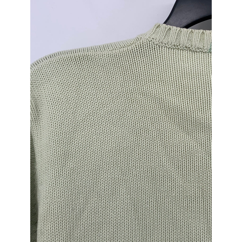 BRANDY MELVILLE Women's Light Green Knit Crewneck Long Sleeve Sweater SZ OS