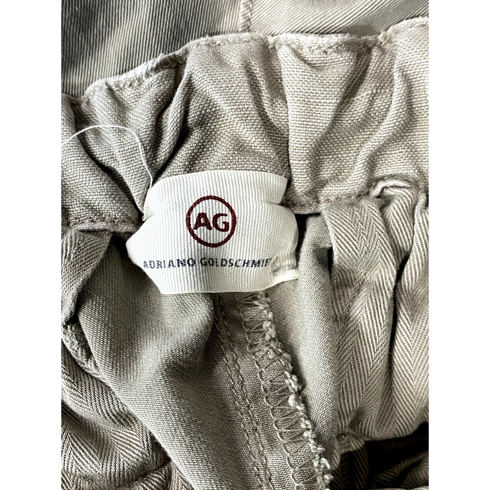 AG ADRIANO GOLDSCHMEID Women's Beige Caden Elastic Waistband Jogger Jeans SZ 33R
