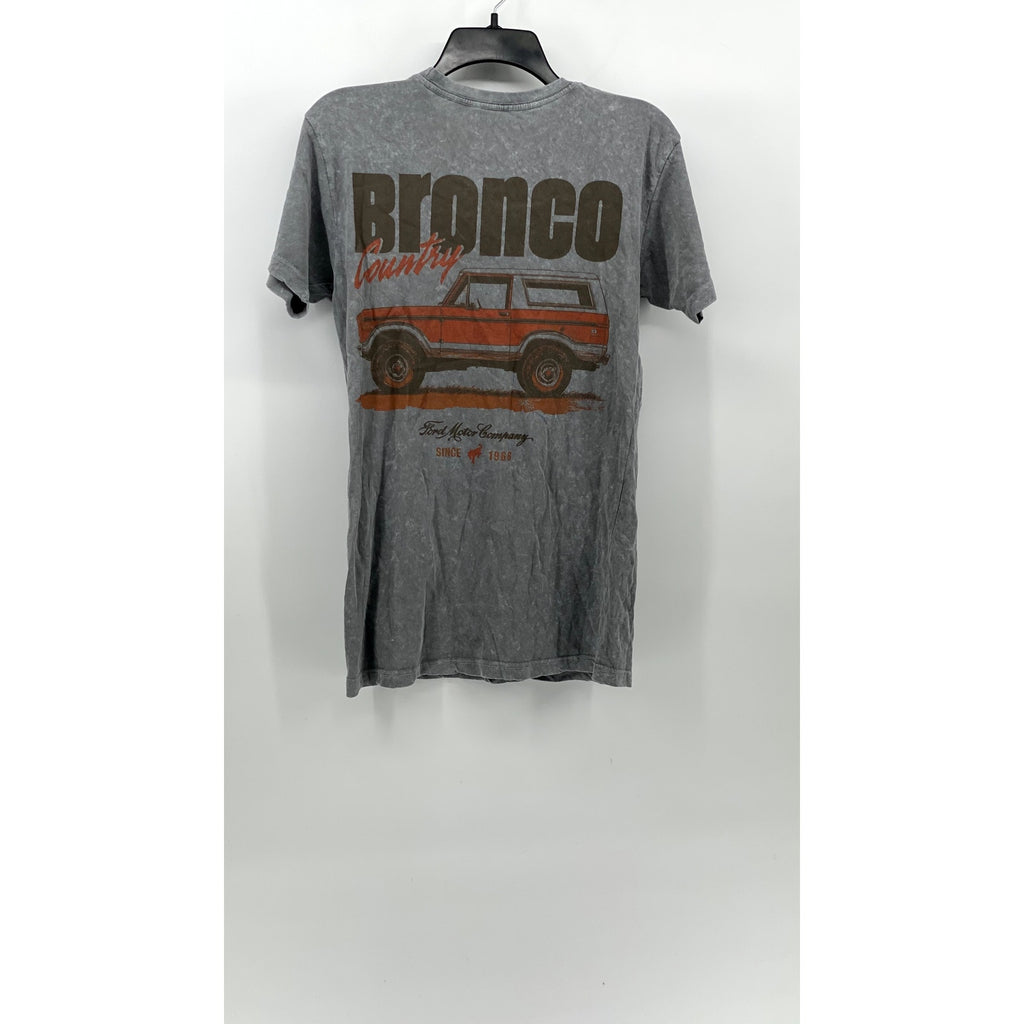 FORD Men's Darek Gray Crewneck Short Sleeve Bronco Truck Graphic T-Shirt SZ S
