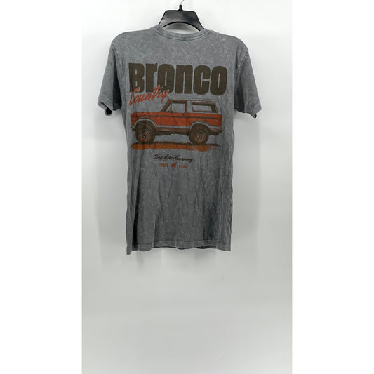 FORD Men's Darek Gray Crewneck Short Sleeve Bronco Truck Graphic T-Shirt SZ S