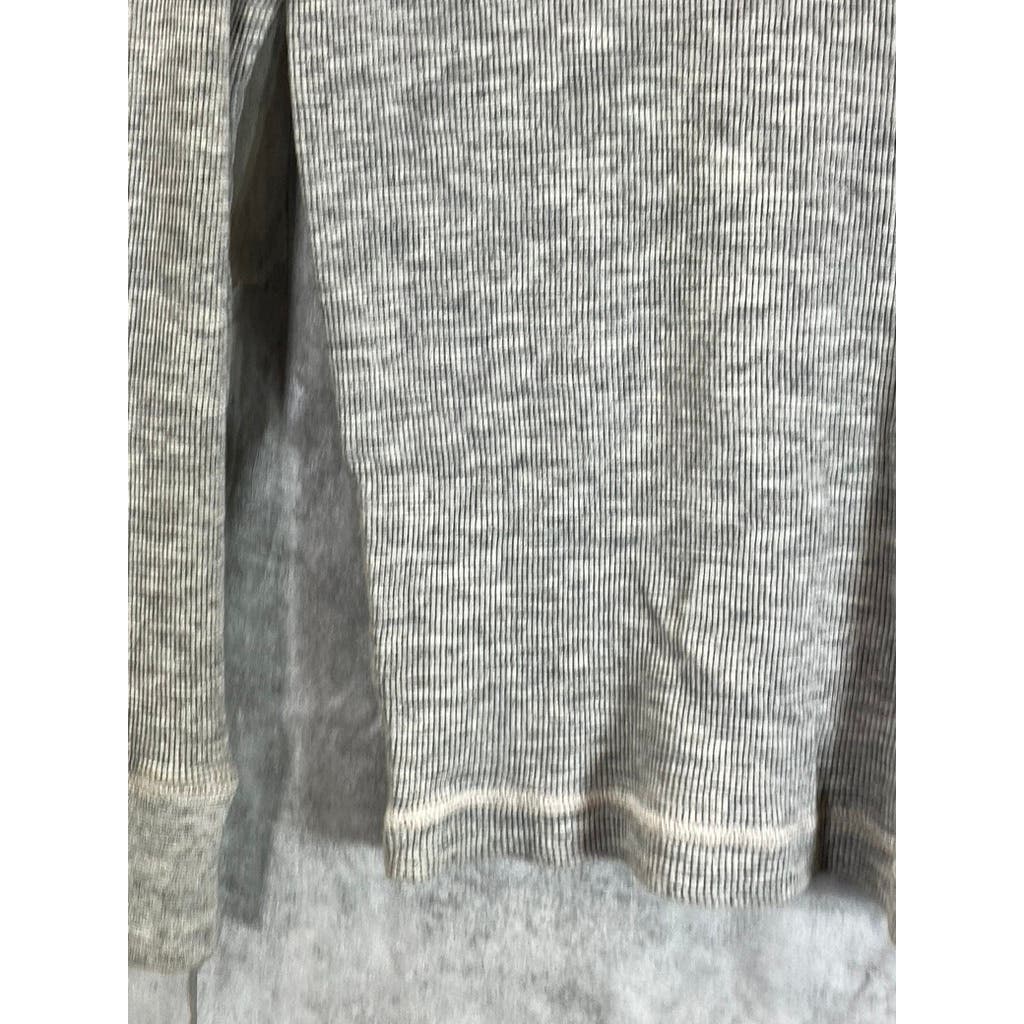 AMERICAN EAGLE Men's Heather Gray Crewneck Vintage Fit Waffle Knit T-Shirt SZ M