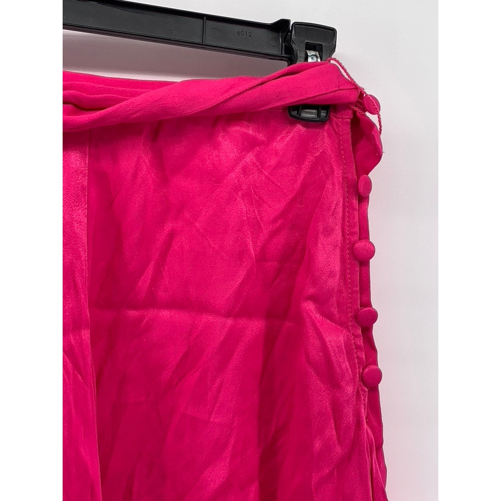 MAEVE By Anthropologie Women's Pink Side-Button Belted High-Rise Shorts SZ 4