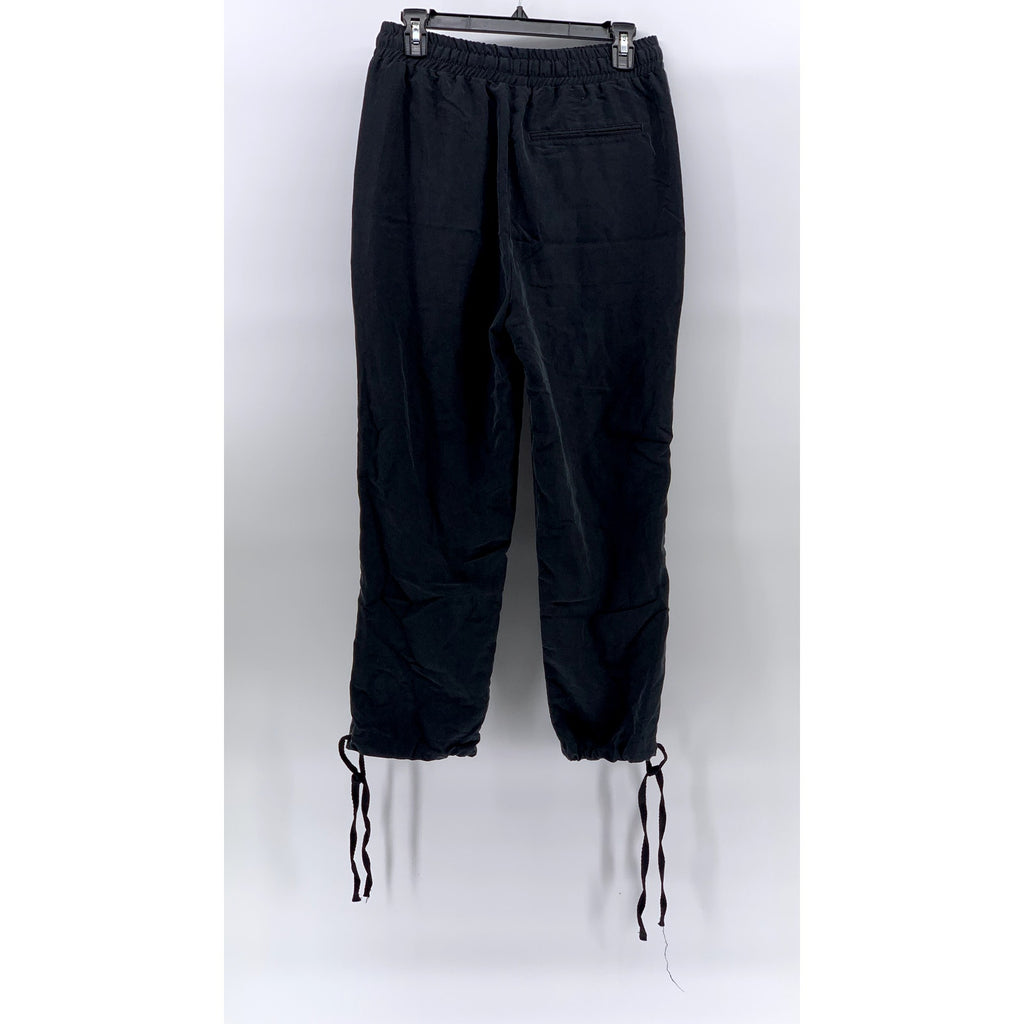 ASOS Women's Black Solid Drawstring Pull-On Casual Drawstring-Hem Pants SZ 28