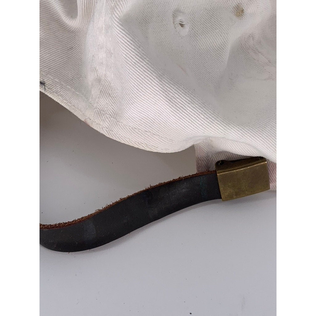 OBEY Men's White-Red Embroidered Logo Adjustable Hat SZ OS