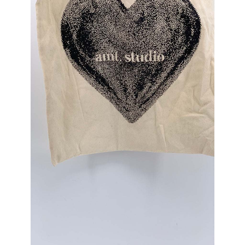 OEKO TEXT STANDARD 100 Women's Beige Ami Studio Heart Print Tote Bag