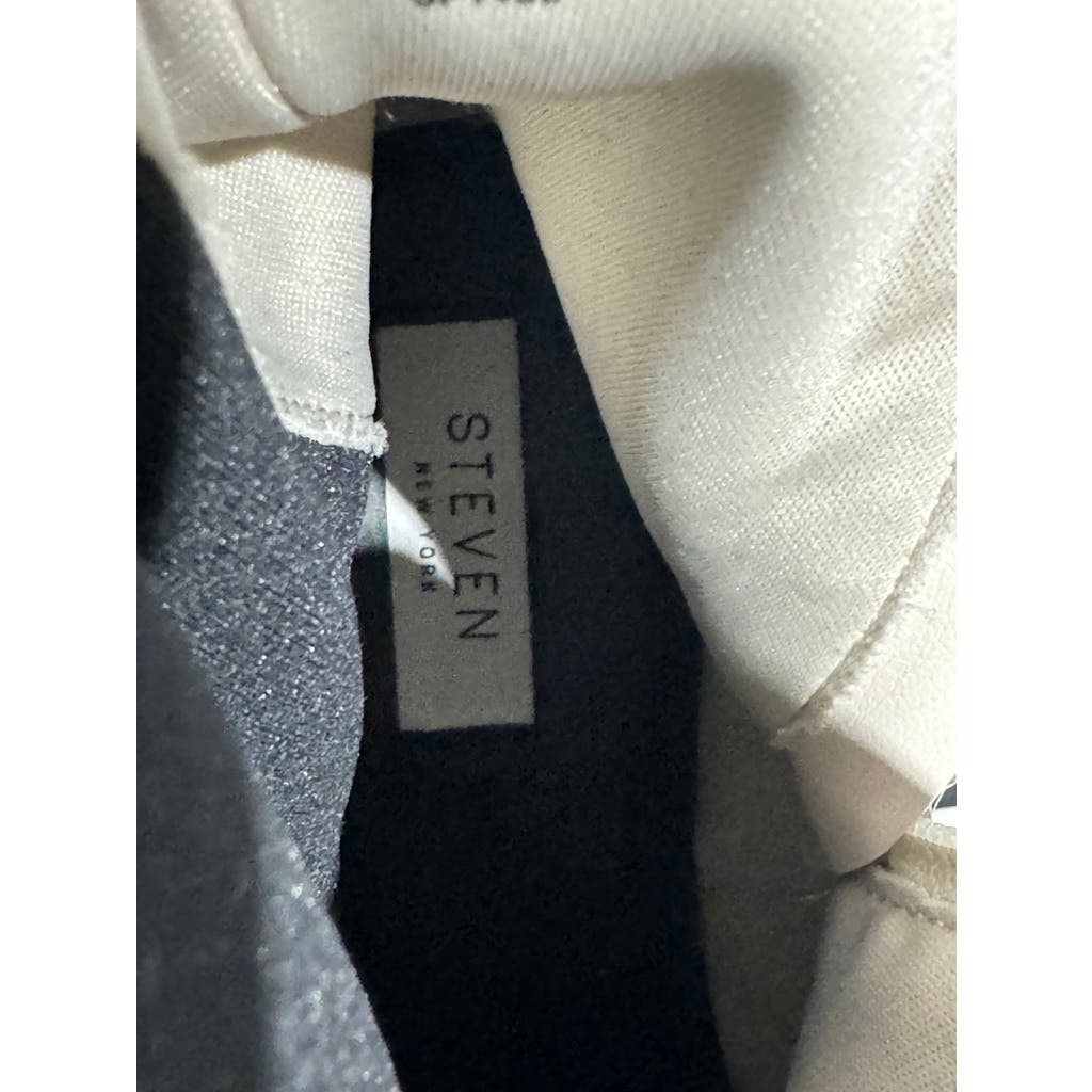 STEVEN NEW YORK Women's Bone Faux Leather Armond Side-Zip Chelsea Boots SZ 9.5