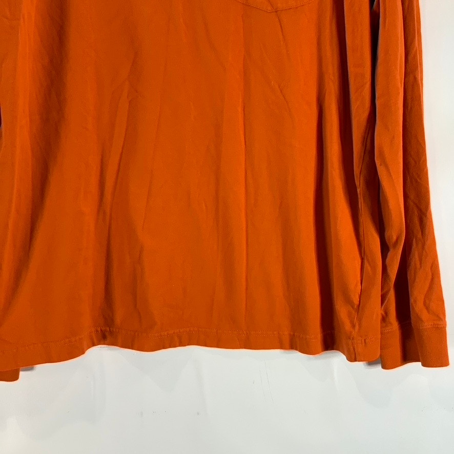 EDDIE BAUER Men's Orange Cotton Crewneck Long Sleeve T-Shirt SZ L