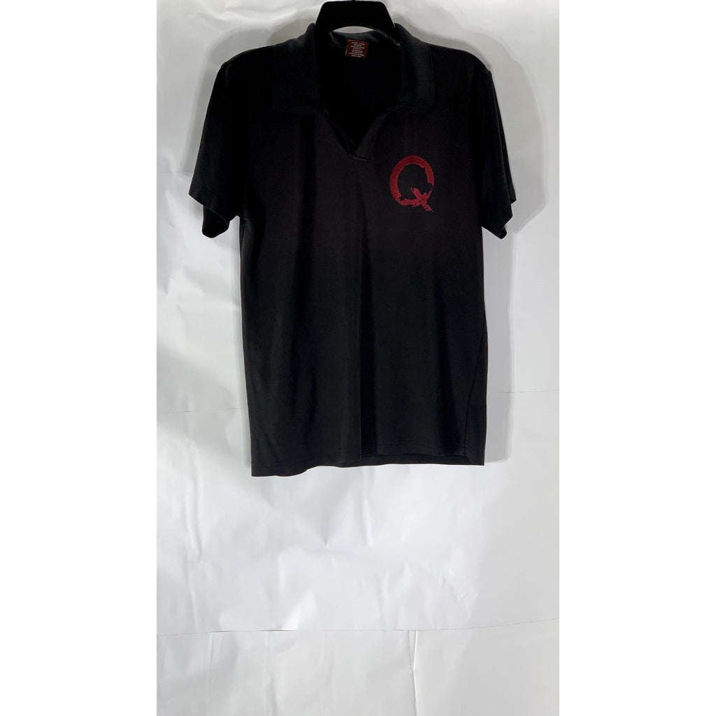 NIKE Men's Black-Red Dri-Fit Questival Graphic Short Sleeve Polo Shirt SZ L