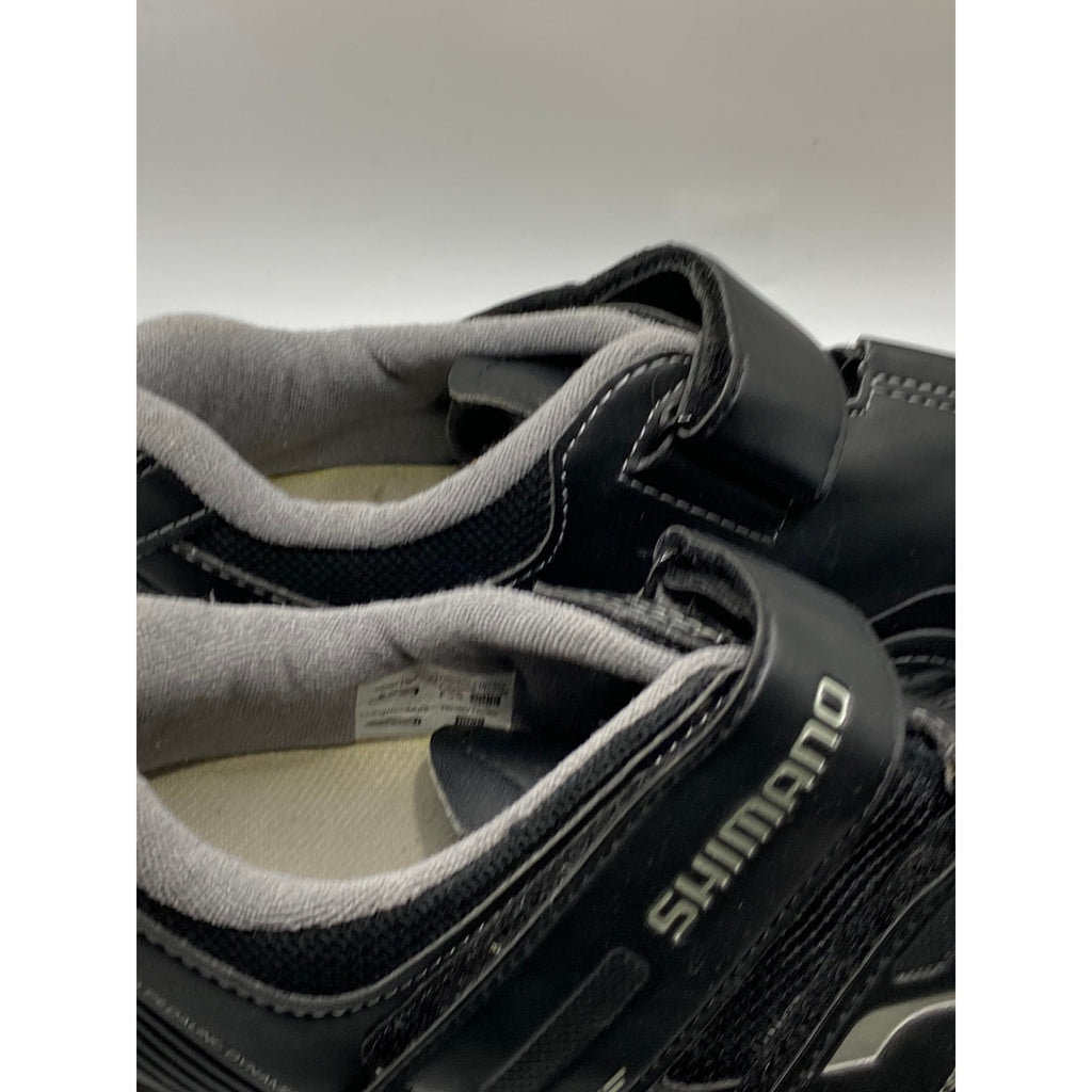 SHIMANO Women's Black Round-Toe Double-Strap Off-Set Cycling Shoes SZ 40(8)