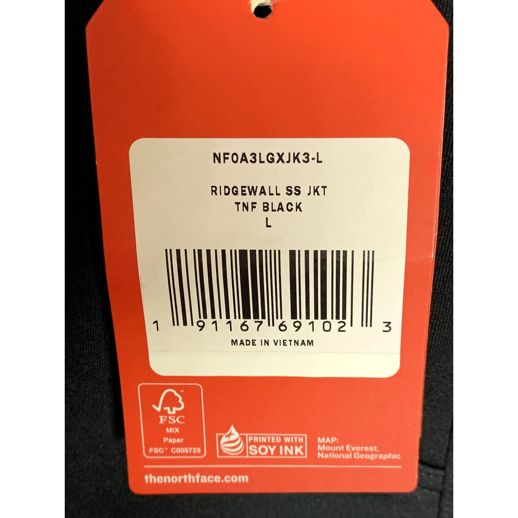 THE NORTH FACE Men's Black " Move United" Zip-Up Ridgewall Soft Shell Jacket SZL