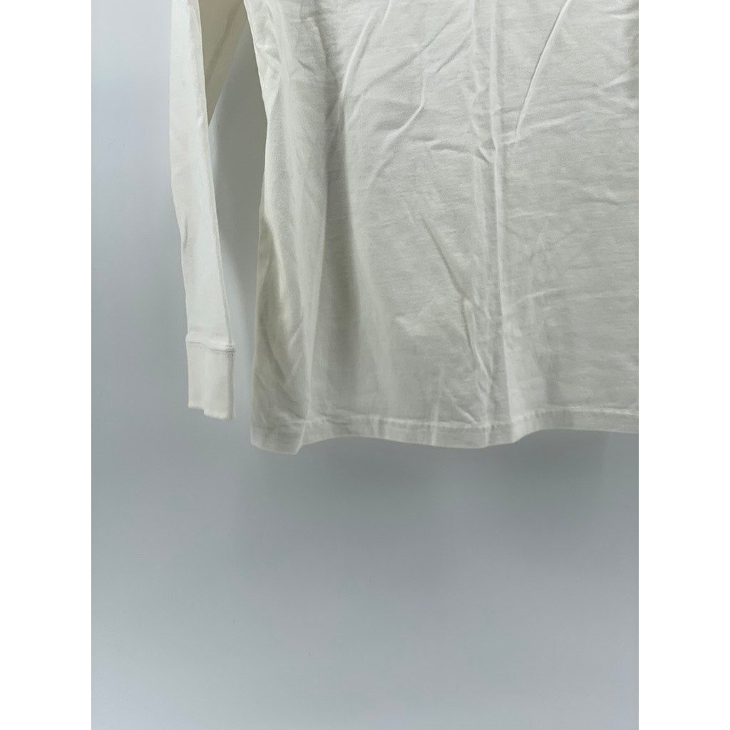 VINEYARD VINES Women’s White Crewneck Logo Long Sleeve T-Shirt SZ 2XS