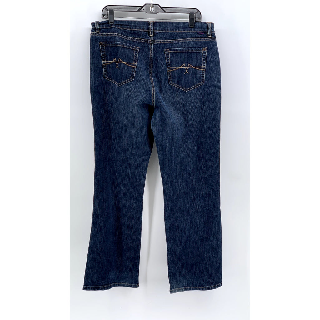 JEANSTAR Women's Petite Blue Denim Flare Jeans SZ 16P