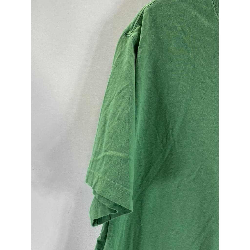 LANDS' END Men's Green Crewneck Super-T Short Sleeve T-Shirt SZ XL