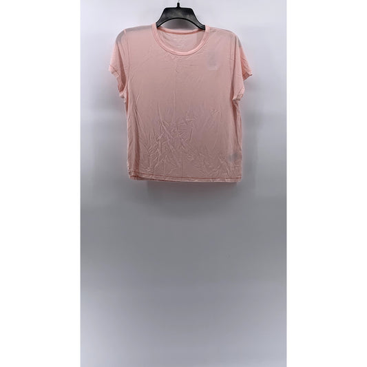 AMERICAN EAGLE Women's Light Pink Soft & Sexy Crewneck Short Sleeve Top SZ S