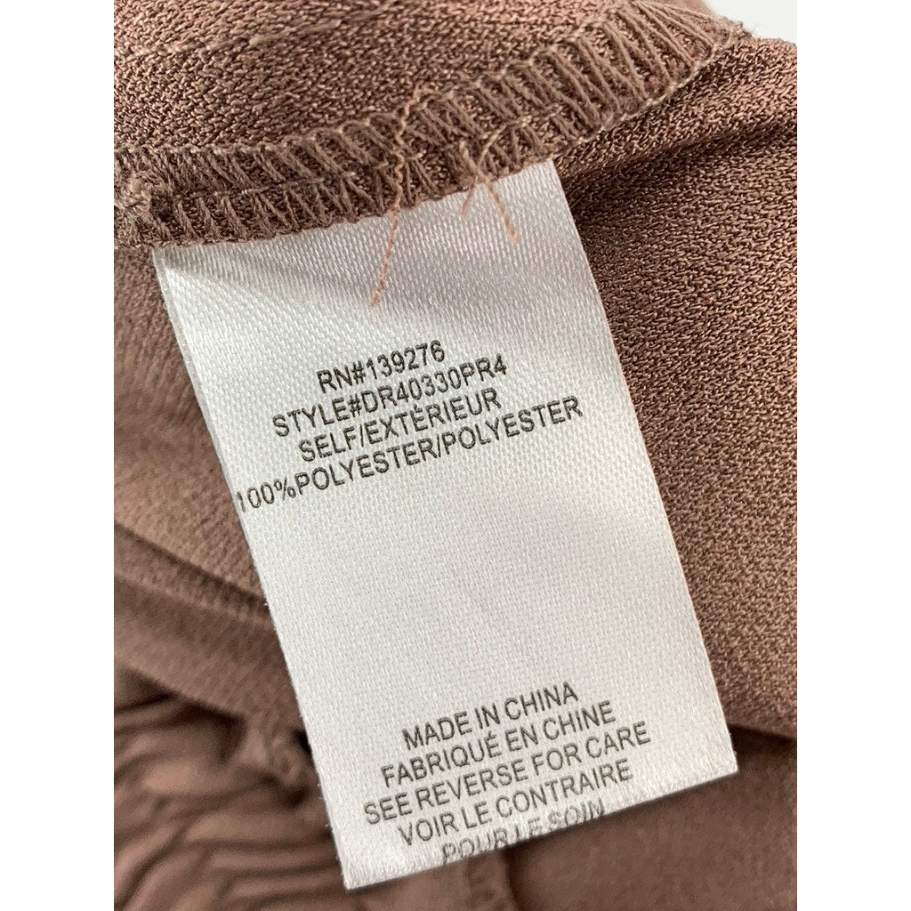 DR2 By Daniel Rainn Women's Brown Relaxed Fit Wide Leg Cropped Pant SZ L