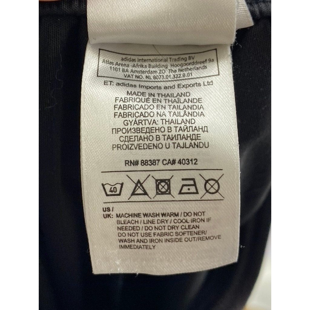 ADIDAS Girls' Black-White Clima Cool Active Shorts SZ S