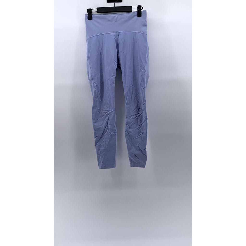 LULULEMON Women's Washed Denim Blue Wunder Train Mesh High-Rise Leggings SZ 6