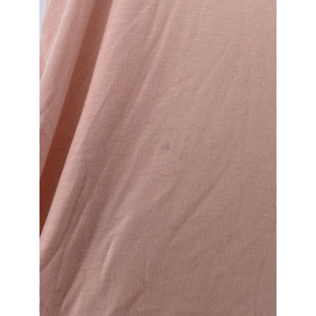 NIKE PRO Women's Salmon Pink Dri-Fit Crewneck Short Sleeve Cropped Top SZ L