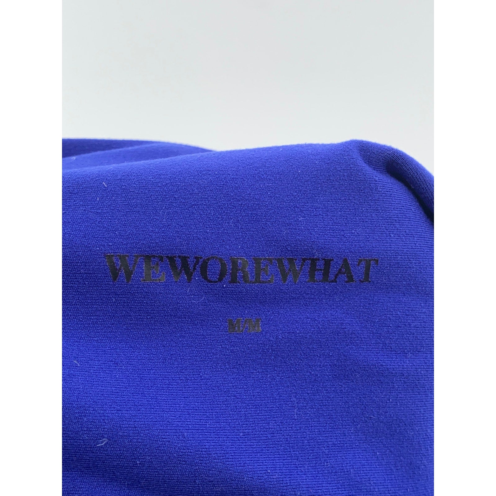 WEWOREWHAT Women's Blue Pull-On Casual High Rise Biker Shorts SZ M