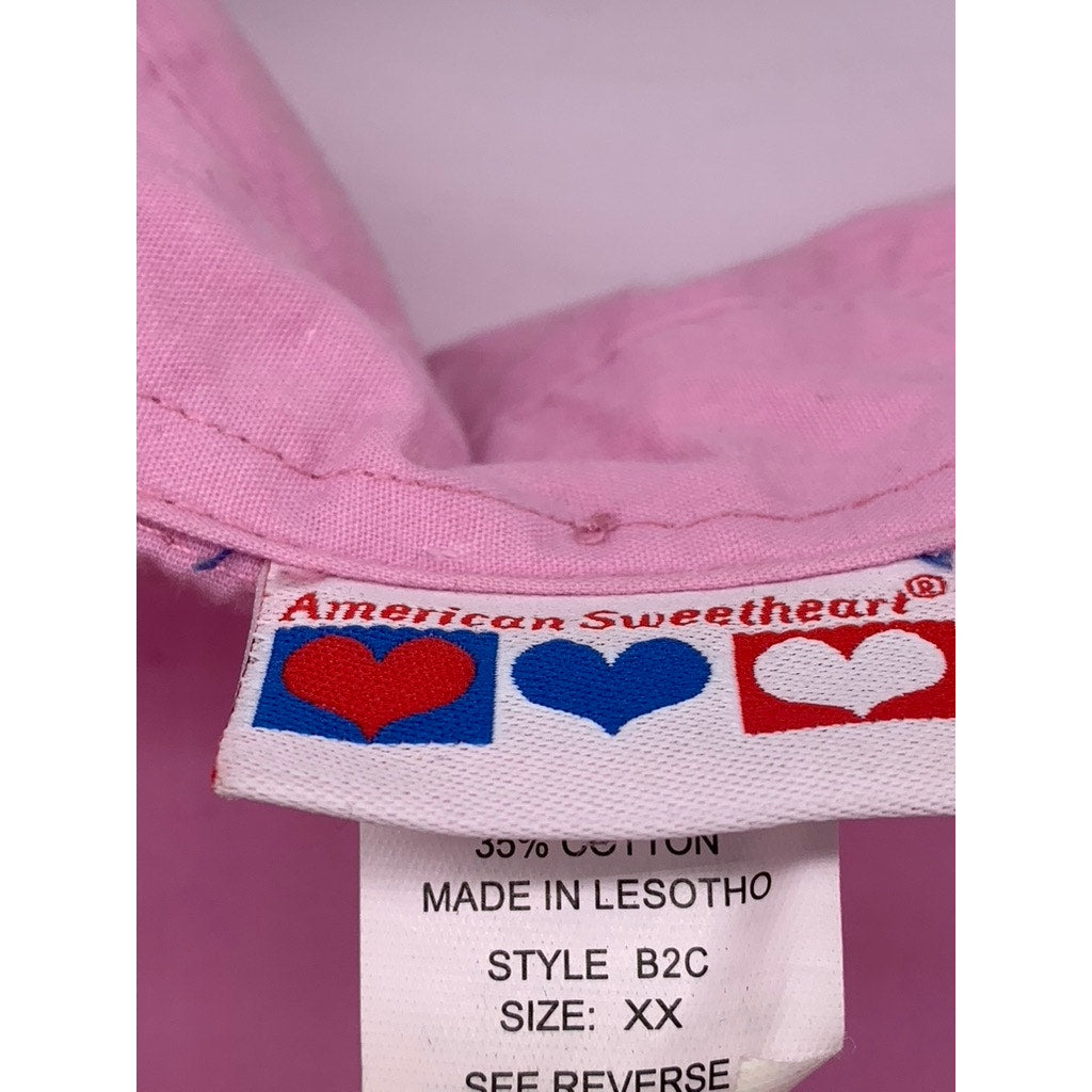 AMERICAN SWEETHEART Women's Vintage Bubblegum Pink Button-Up 3/4 Sleeve Top SZXL