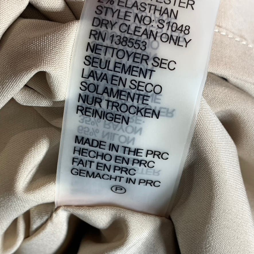 NUE by SHANI Women's Black Lace Nude Lined V Neck Dress SZ 4