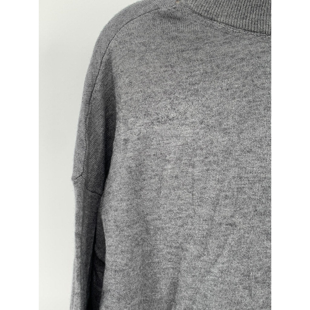 RAE DUNN Women's Raglan Long Sleeve "BLESSED" Gray Pullover Sweatshirt SZ XL