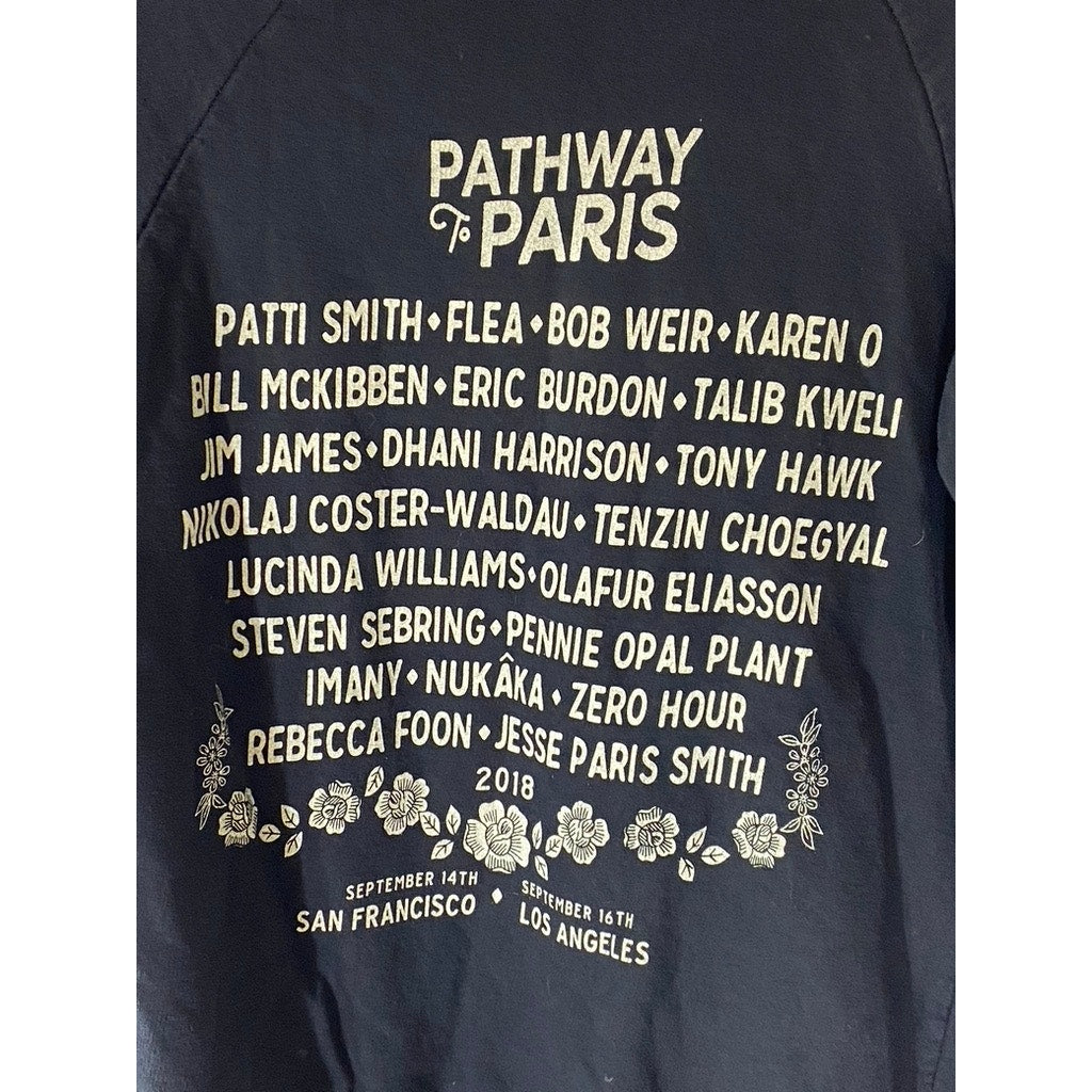 ORGANIC ROYAL APPAREL Men’s Black Pathway To Paris Graphic Crewneck T-Shirt SZ S