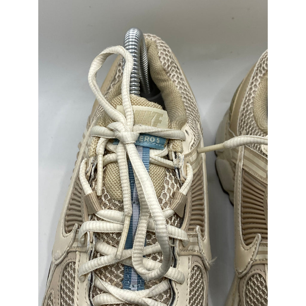 NIKE Women's Oatmeal Mesh Zoom Vomero 5 Lace-Up Active Sneakers SZ 7