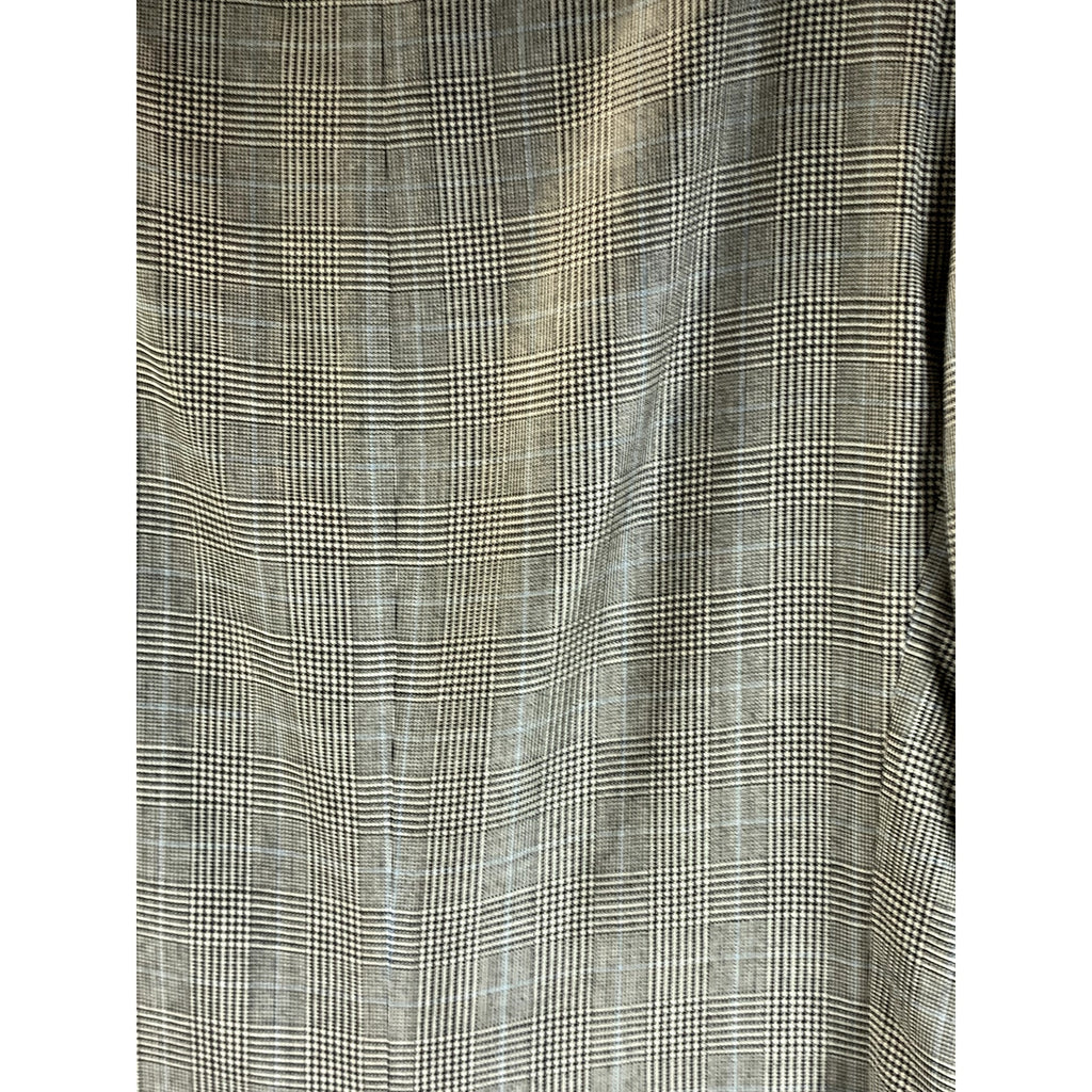 LAUREN RALPH LAUREN Men's Tan Plaid Silk/Wool Two-Button Long Blazer SZ 44L