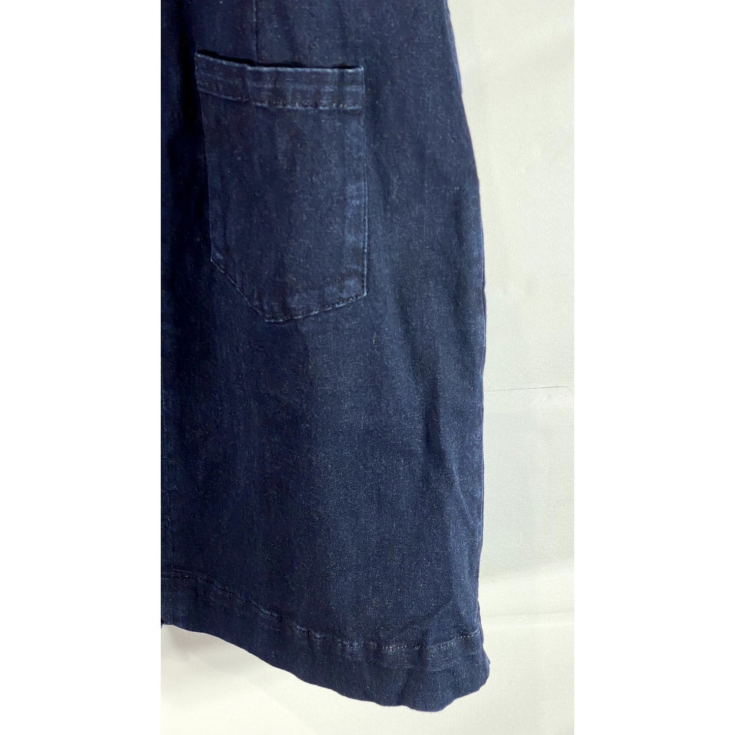 TOPSHOP MOTO Women's Blue Denim Button-Up Square-Neck Crossback Mini Dress SZ 10