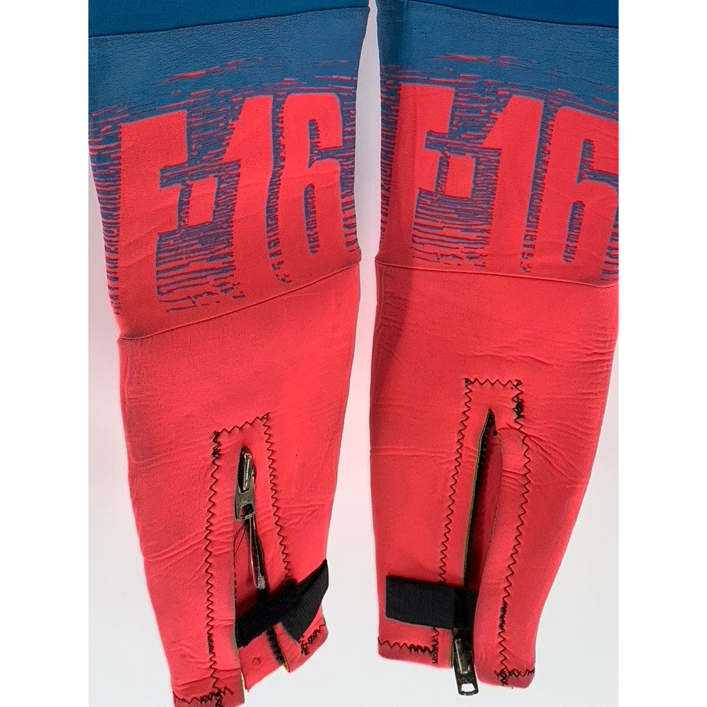 JET PILOT Women's Neon Pink-Blue F-16 Sleeveless Spring Jetski Wetsuit SZ 4