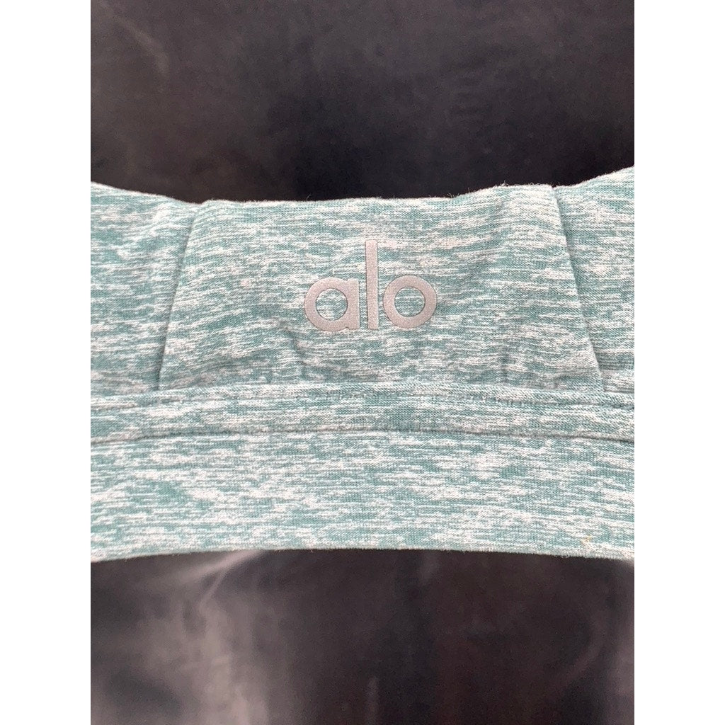 ALO YOGA Women's Heather Blue-Gray Lounge Bralette Bra SZ S