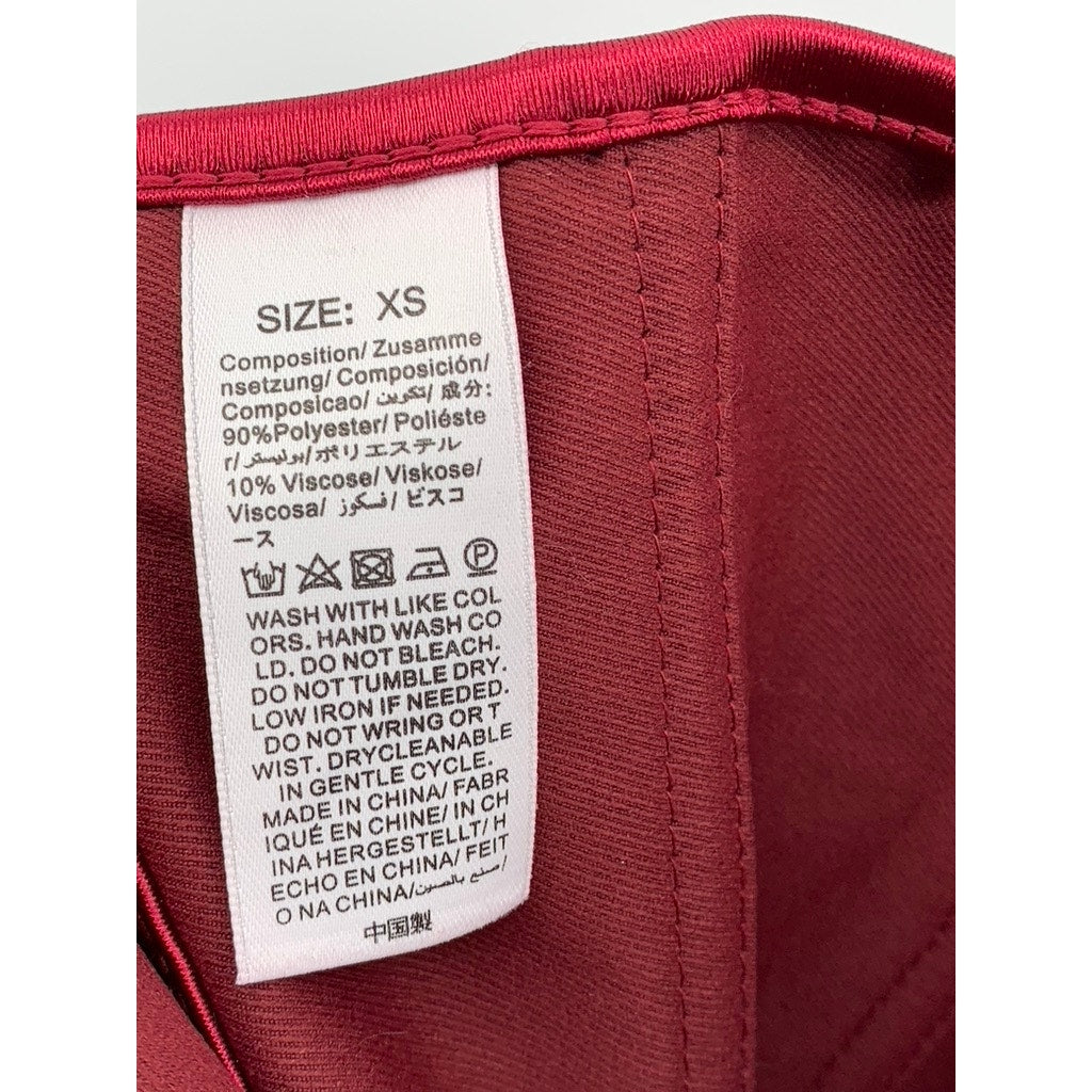 UNBRANDED Women's Red Lace-Back Strapless Corset Top SZ XS