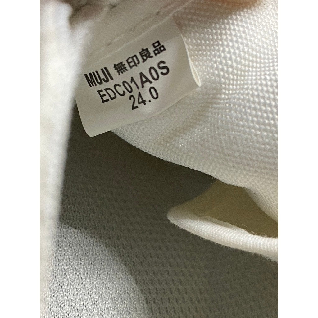 MUJI Women's Off-White Organic Cotton Water-Repellent Casual Sneakers SZ 7