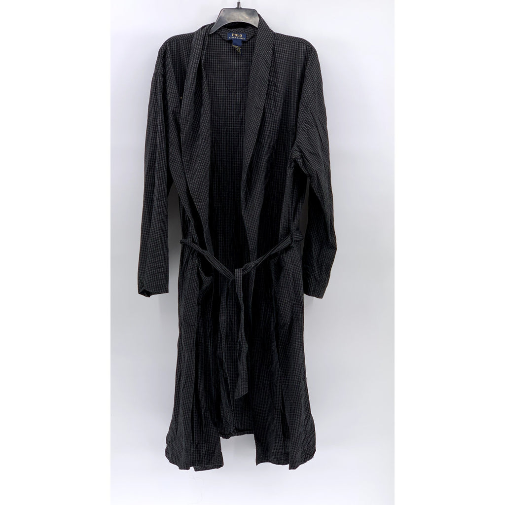 POLO RALPH LAUREN Men's Black Gingham Robe SZ S/M
