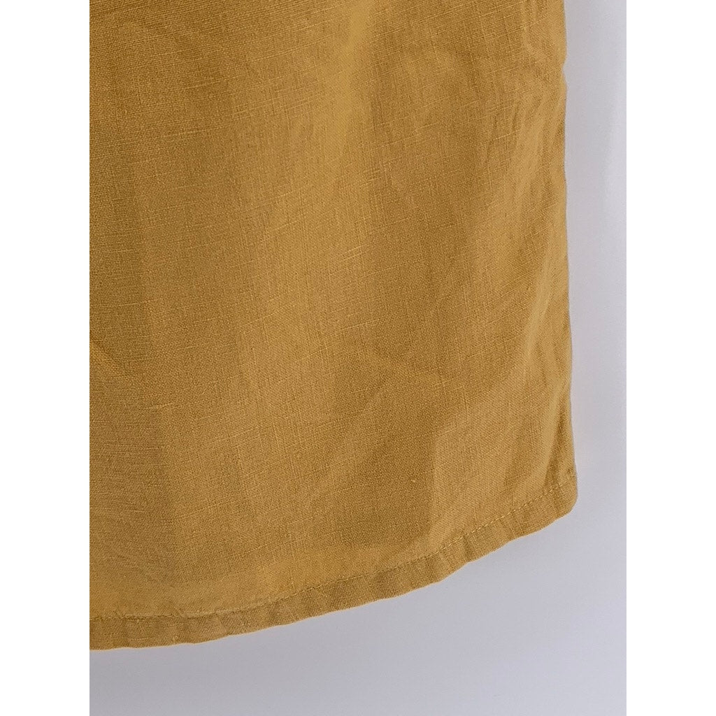 J. JILL Women's Tan Love Linen Wide-Leg Cropped Pants SZ M