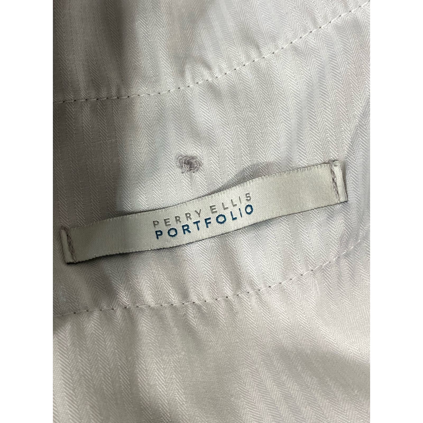 PERRY ELLIS PORTFOLIO Men's Light Grey Four-Pocket Chino Short SZ 32