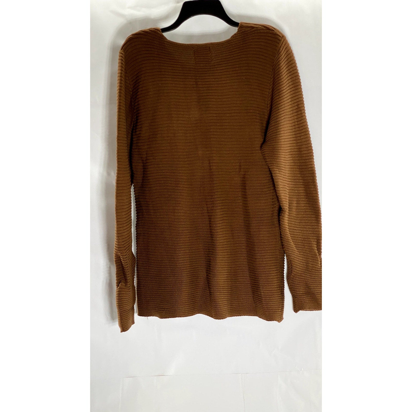 ID MENSWEAR Men's Brown Knit Crewneck Casual Pullover Sweater SZ M