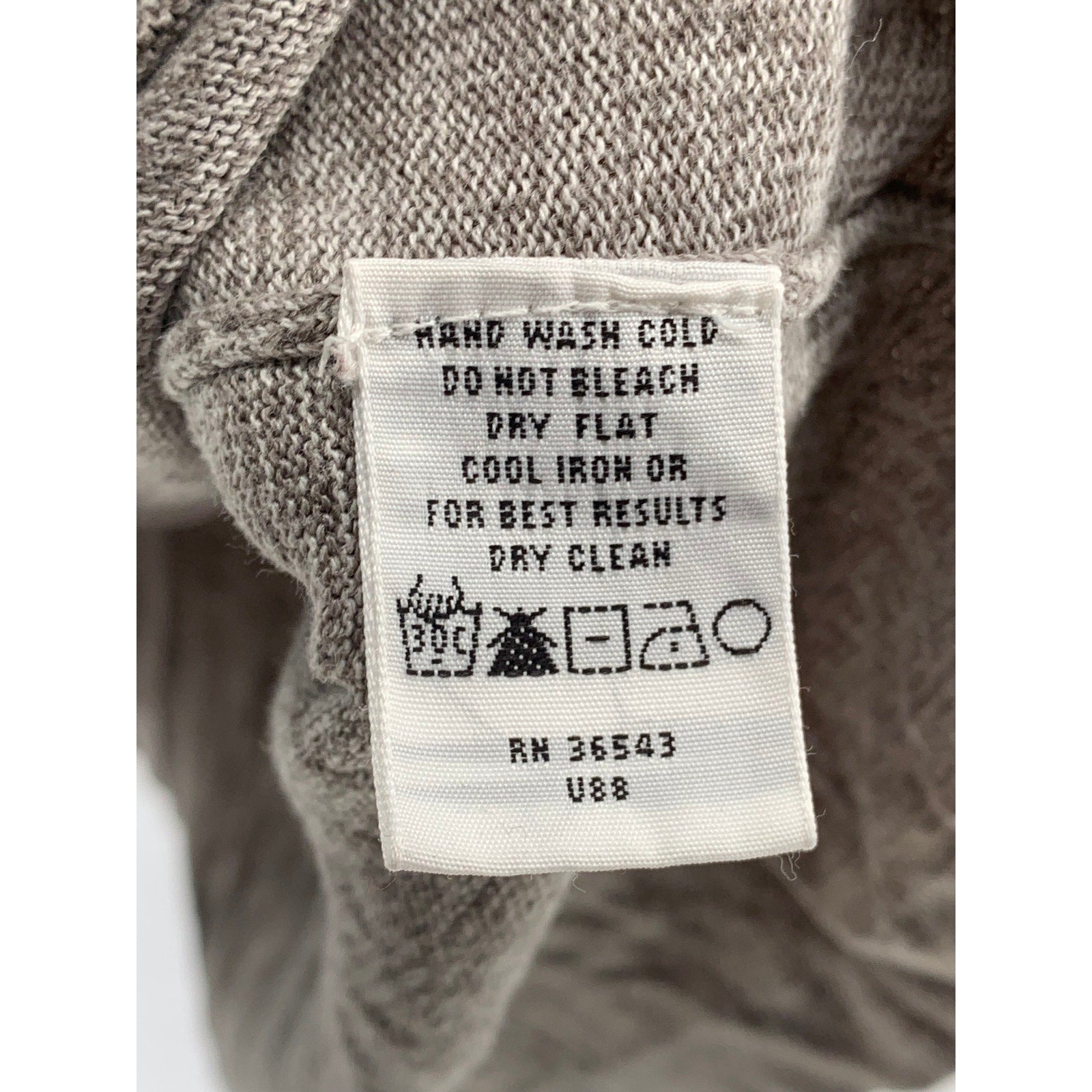 GEOFFREY BEENE Men's Vintage 90's Beige Knit Crewneck Long Sleeve Sweater SZ M