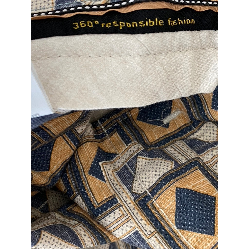 MEYER Men's Beige Pinstripe Modern-Fit B-Palma Chino Shorts SZ 32