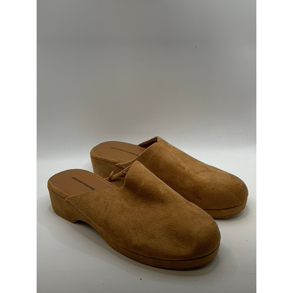 AMAZON ESSENTIALS Women's Tan Slip-On Clogs SZ 8