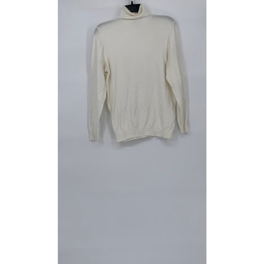 ZARA Men’s Cream Knit Long Sleeve Turtleneck Sweater SZ S